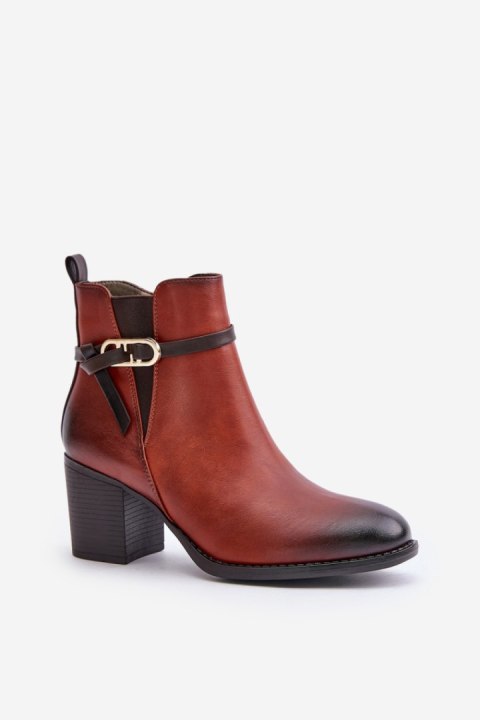 Botki Model Zinithia ASA250-2 Brown - Step in style Botki Model Zinithia ASA250-2 Brown - Step in style