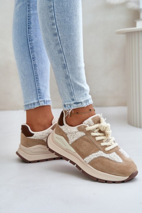 Buty Sportowe Model Big Star OO274A317 Hi-Polly System Beige - Step in style Buty Sportowe Model Big Star OO274A317 Hi-Polly System Beige - Step in style