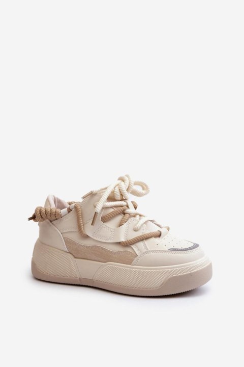 Buty Sportowe Model Moariella VL232P Beige - Step in style Buty Sportowe Model Moariella VL232P Beige - Step in style