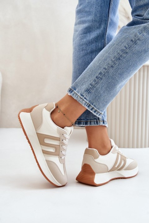 Buty Sportowe Model Thari 1W-N1 Beige - Step in style Buty Sportowe Model Thari 1W-N1 Beige - Step in style