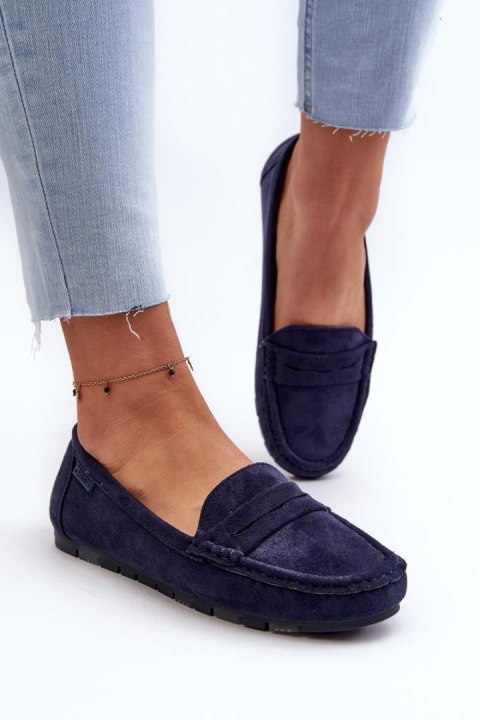 Mokasyny Model Big Star NN274931 Memory Foam System Navy - Step in style Mokasyny Model Big Star NN274931 Memory Foam System Navy - Step in style
