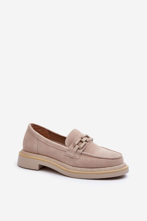 Mokasyny Model DA TW101 Beige - Step in style Mokasyny Model DA TW101 Beige - Step in style