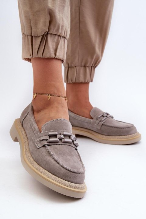 Mokasyny Model DA TW101 Grey - Step in style Mokasyny Model DA TW101 Grey - Step in style