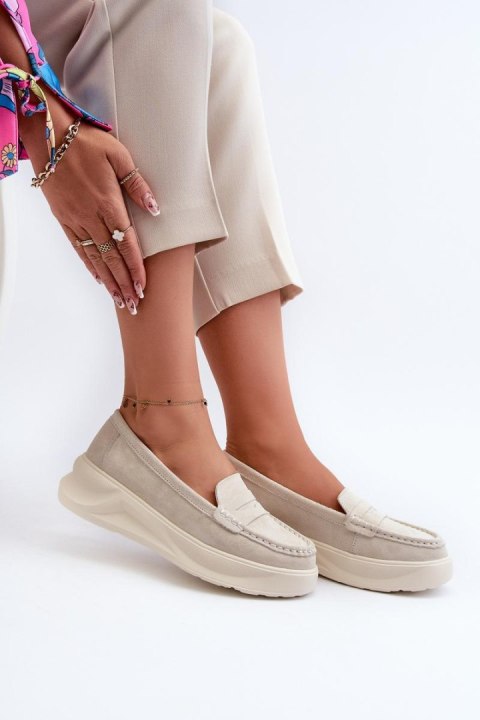 Mokasyny Model Filidia 24PB18-6889 Beige - Step in style Mokasyny Model Filidia 24PB18-6889 Beige - Step in style