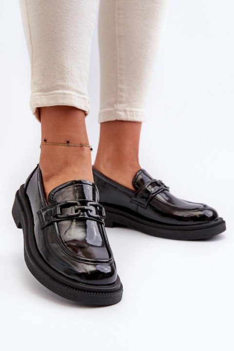 Mokasyny Model Keelana 24PB18-6886 Black Lakier - Step in style Mokasyny Model Keelana 24PB18-6886 Black Lakier - Step in style