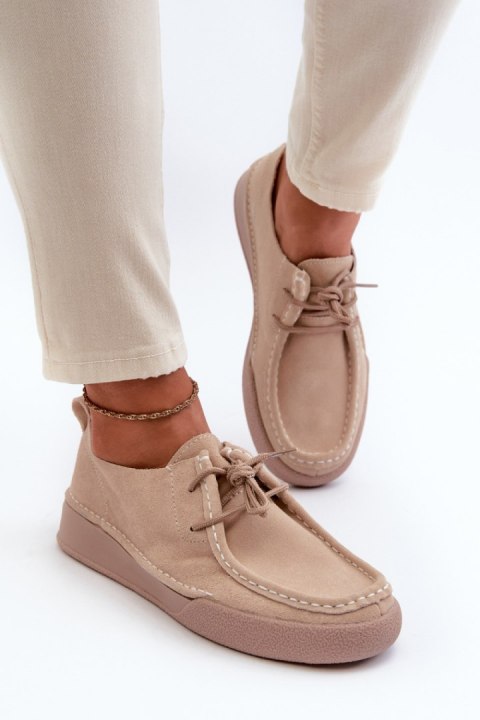 Półbuty Model Sergio Leone SP021 Beige - Step in style Półbuty Model Sergio Leone SP021 Beige - Step in style