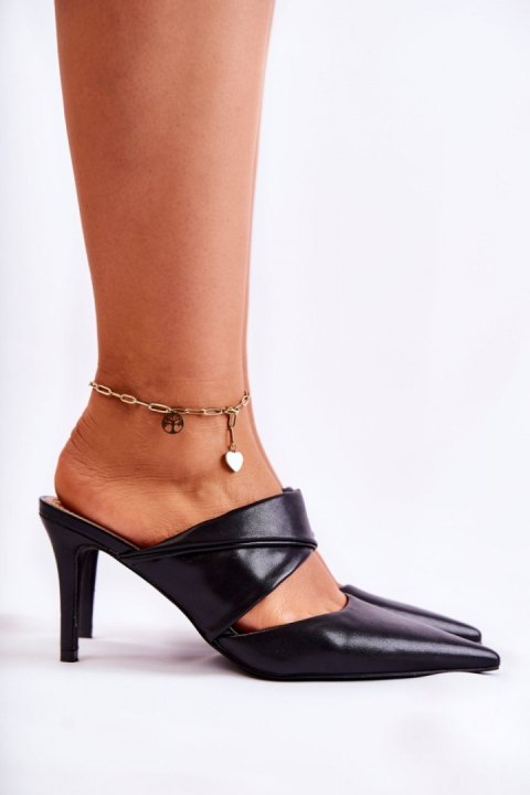 Sandał Klapki Model Aveline LE093P Black - Step in style Sandał Klapki Model Aveline LE093P Black - Step in style