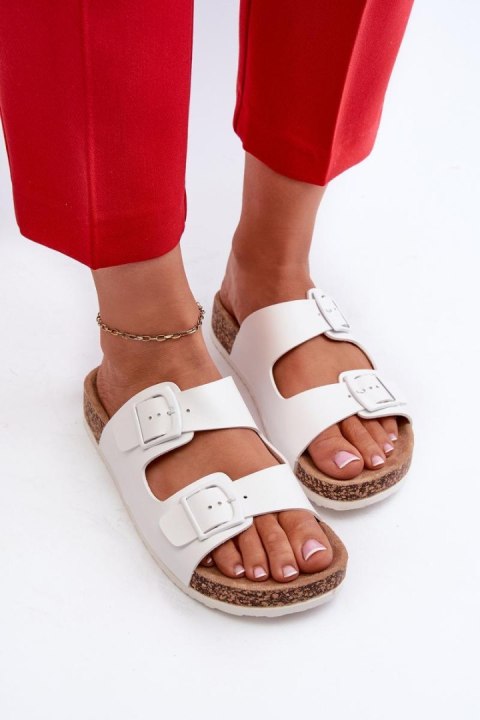 Sandał Klapki Model Klinesta 24SD97-7302 White - Step in style Sandał Klapki Model Klinesta 24SD97-7302 White - Step in style