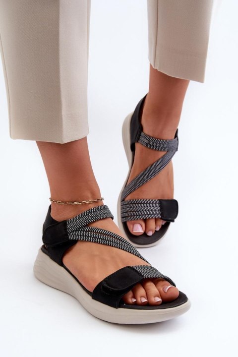 Sandały Model Eladora 24SD06-7056 Black - Step in style Sandały Model Eladora 24SD06-7056 Black - Step in style