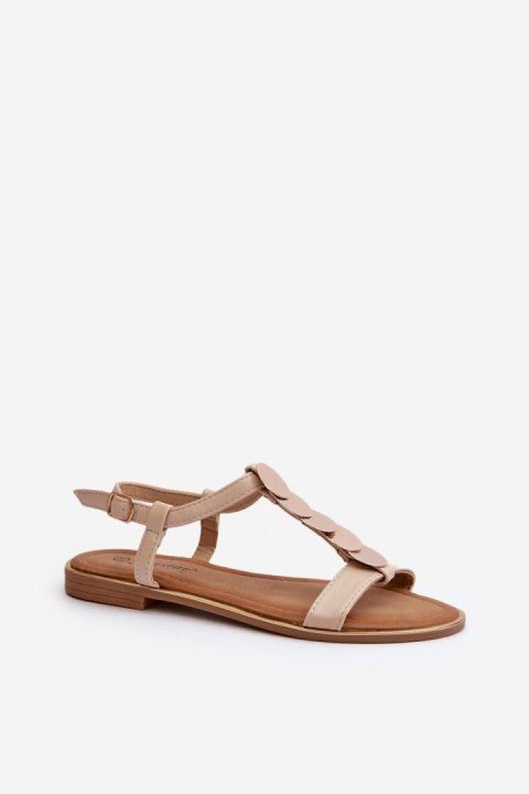 Sandały Model Jeritellia CK281P Beige - Step in style Sandały Model Jeritellia CK281P Beige - Step in style