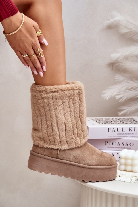 Śniegowce Model Lisonea 24BT30-8021 Beige - Step in style Śniegowce Model Lisonea 24BT30-8021 Beige - Step in style