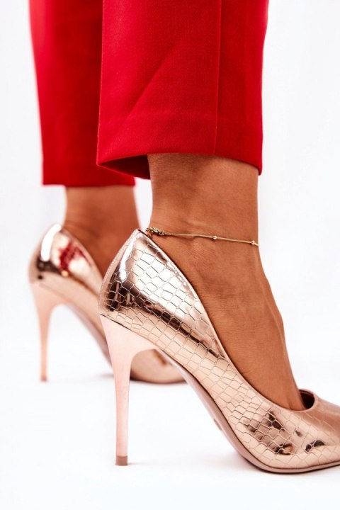 Szpilki Model Tissoria LY177-4 Pink/Gold - Step in style Szpilki Model Tissoria LY177-4 Pink/Gold - Step in style