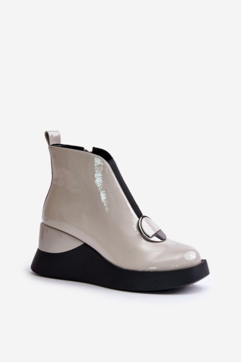 Botki Model DA MR880-136 Light Grey - Step in style Botki Model DA MR880-136 Light Grey - Step in style
