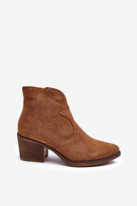 Botki Model DA SN622-29 Camel Zamsz - Step in style Botki Model DA SN622-29 Camel Zamsz - Step in style