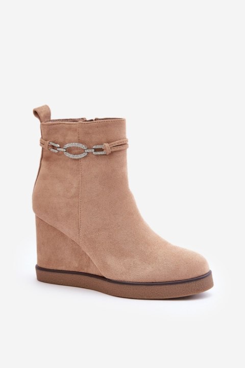 Botki Model Kaiviana BM98 Beige - Step in style Botki Model Kaiviana BM98 Beige - Step in style