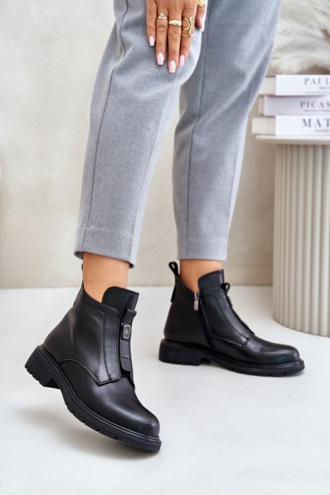 Botki Model Komisa 24BT15-7459 Black - Step in style Botki Model Komisa 24BT15-7459 Black - Step in style