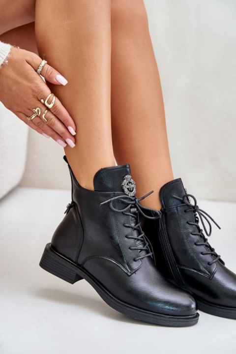 Botki Model Leonise 24BT02-7976 Black - Step in style Botki Model Leonise 24BT02-7976 Black - Step in style