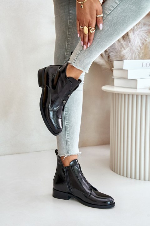 Botki Model S.Barski HY42-717 Black - Step in style Botki Model S.Barski HY42-717 Black - Step in style