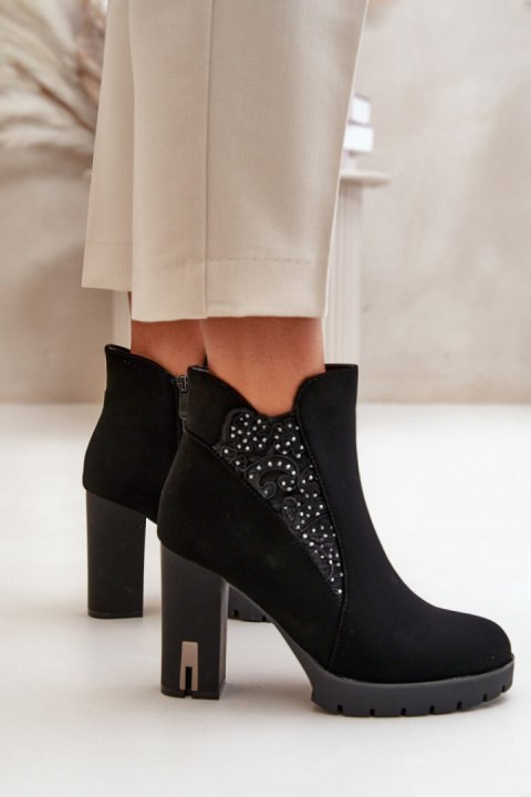 Botki Model Verissae NS329P Black - Step in style Botki Model Verissae NS329P Black - Step in style