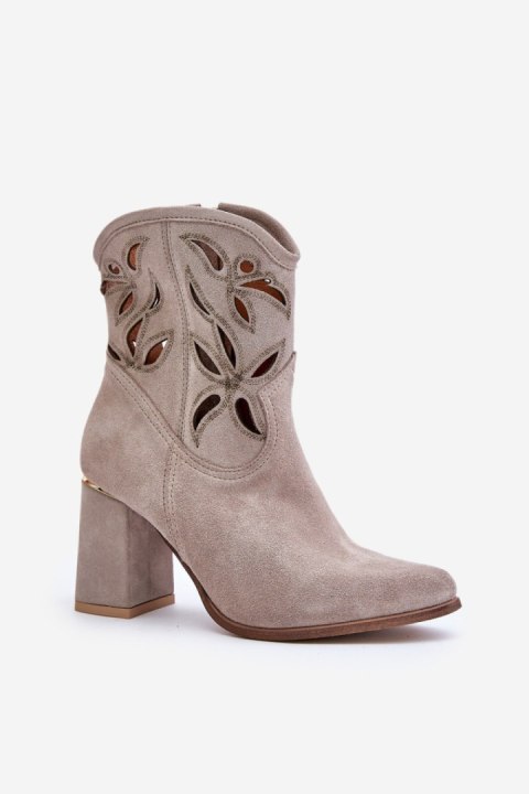 Botki Modelu Lewski 3629 Cappuccino - Step in style Botki Modelu Lewski 3629 Cappuccino - Step in style