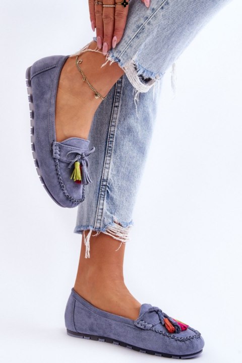 Mokasyny Model Dorine GS37 Blue - Step in style Mokasyny Model Dorine GS37 Blue - Step in style