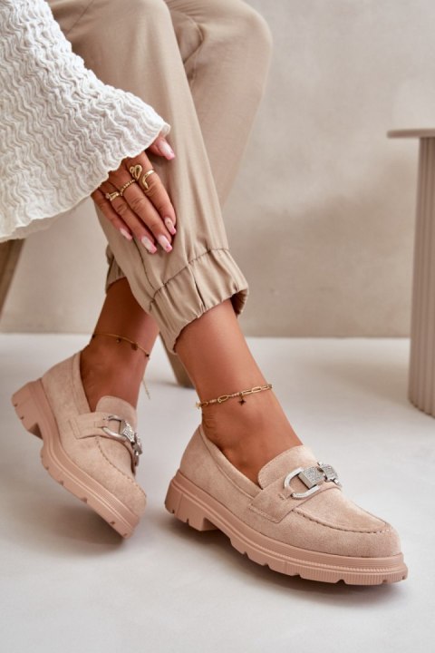Mokasyny Model Wistera 23003 Beige - Step in style Mokasyny Model Wistera 23003 Beige - Step in style