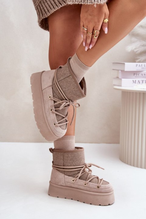 Śniegowce Model Mavora HY868-39 Beige - Step in style Śniegowce Model Mavora HY868-39 Beige - Step in style