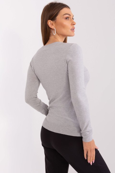 Sweter Damski Model PM-SW-WB92918B.57 Grey - Factory Price Sweter Damski Model PM-SW-WB92918B.57 Grey - Factory Price