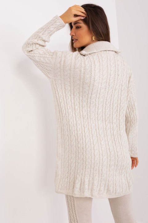 Golf Damski Model BA-SW-0282.13P Light Beige - Badu Golf Damski Model BA-SW-0282.13P Light Beige - Badu