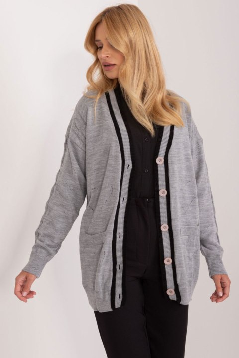 Sweter Damski Model BA-SW-12055.14X Grey - Badu Sweter Damski Model BA-SW-12055.14X Grey - Badu