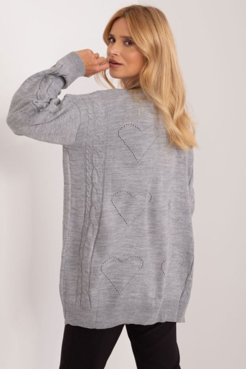 Sweter Damski Model BA-SW-12055.14X Grey - Badu Sweter Damski Model BA-SW-12055.14X Grey - Badu