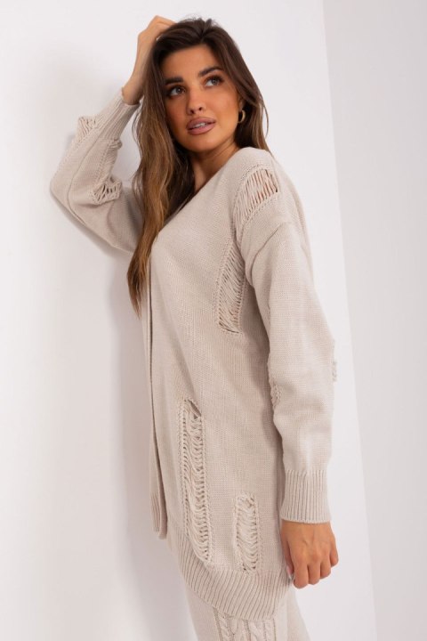 Sweter Damski Model BA-SW-8042-1.23 Beige - Badu Sweter Damski Model BA-SW-8042-1.23 Beige - Badu