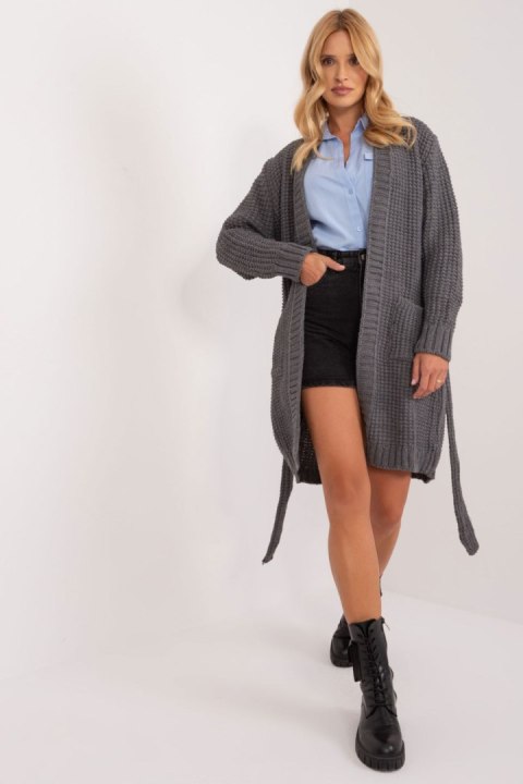 Sweter Kardigan Model BA-SW-1464.66 Dark Grey - Badu Sweter Kardigan Model BA-SW-1464.66 Dark Grey - Badu