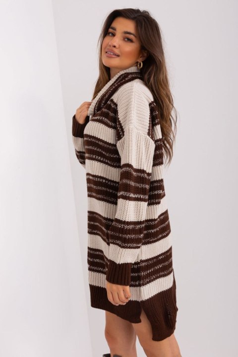 Sukienka Model BA-SK-8007.42P Dark Brown - Badu Sukienka Model BA-SK-8007.42P Dark Brown - Badu
