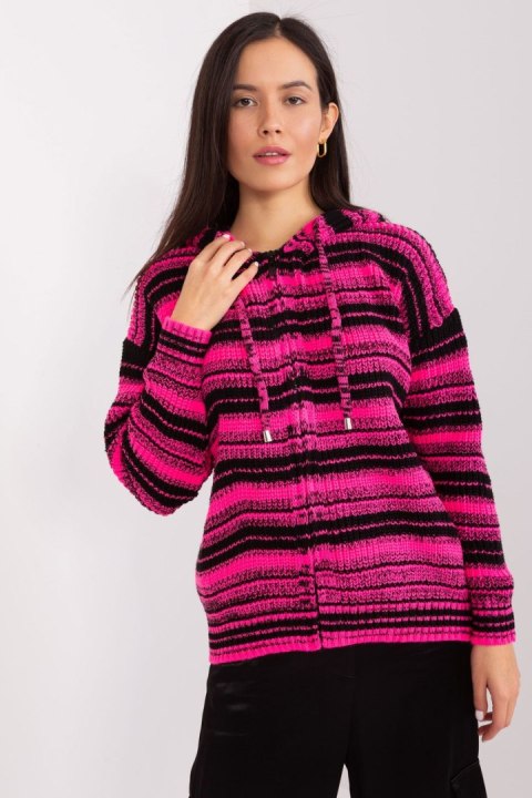 Sweter Damski Model BA-SW-8000.56P Black/Pink - Badu