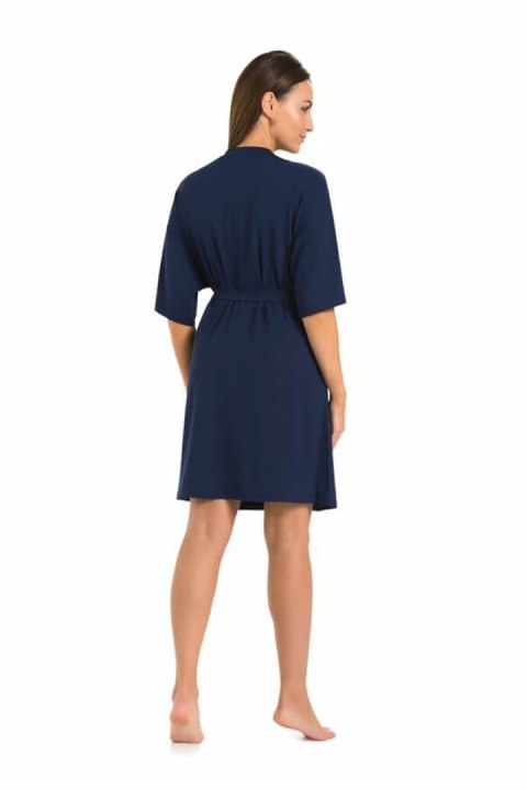 Szlafrok Damski Model Maddalena 2902 Navy - Teyli Szlafrok Damski Model Maddalena 2902 Navy - Teyli