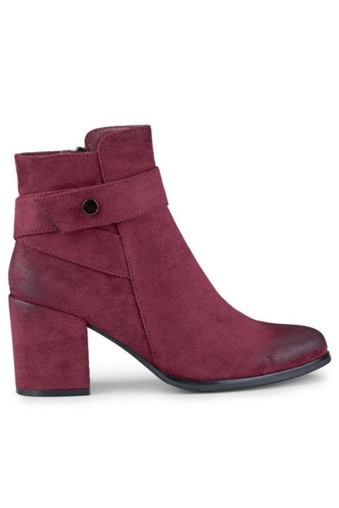 Botki Model Blaise 260041WI-SU Bordo Zamsz - PRIMO Botki Model Blaise 260041WI-SU Bordo Zamsz - PRIMO