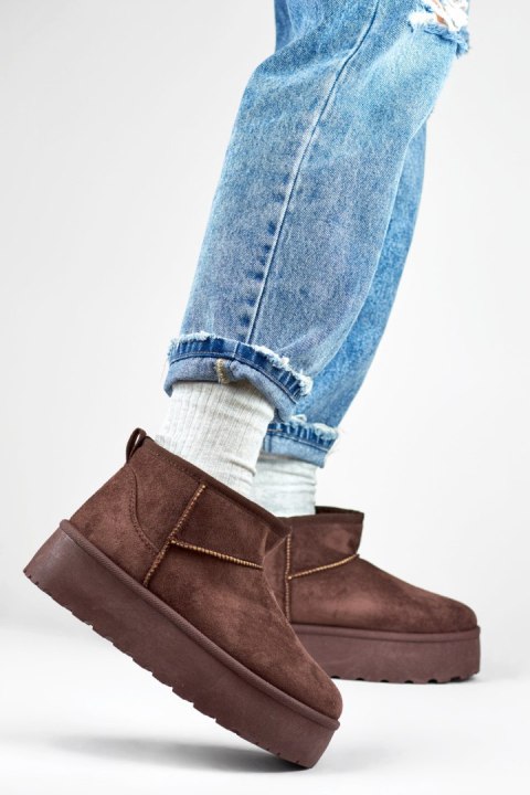 Śniegowce Model 2818BR Brown - PRIMO Śniegowce Model 2818BR Brown - PRIMO