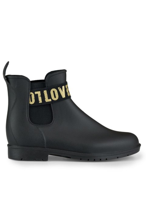 Czarne matowe kalosze damskie LOVE GOLD - 38 Primohurt Czarne matowe kalosze damskie LOVE GOLD - 38 Primohurt
