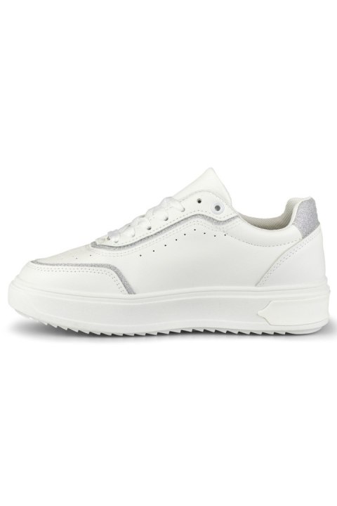Białe sneakersy ze srebrnymi dodatkami - 39 Primohurt Białe sneakersy ze srebrnymi dodatkami - 39 Primohurt