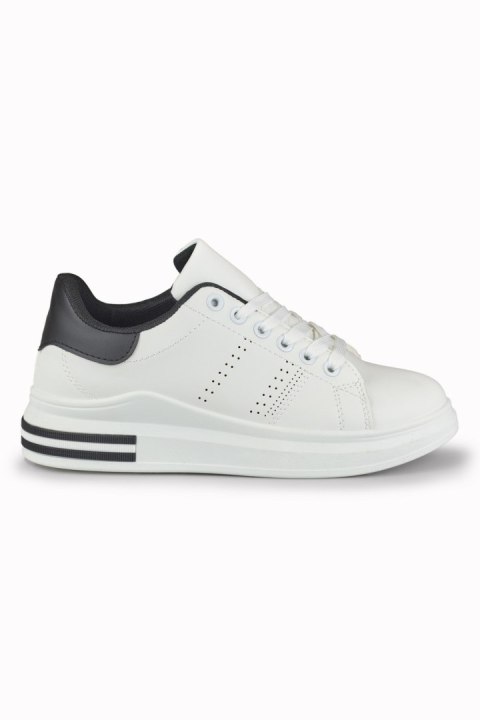 Biało-czarne sneakersy damskie Gerini - 37 Primohurt Biało-czarne sneakersy damskie Gerini - 37 Primohurt