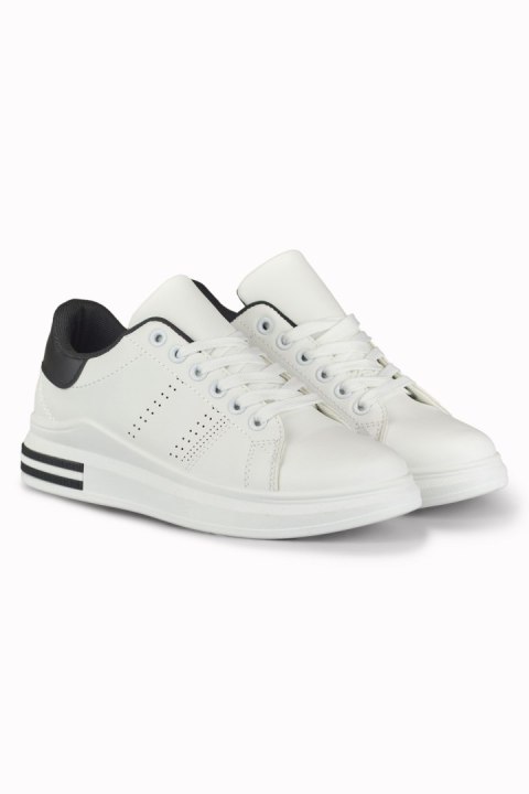 Biało-czarne sneakersy damskie Gerini - 38 Primohurt Biało-czarne sneakersy damskie Gerini - 38 Primohurt