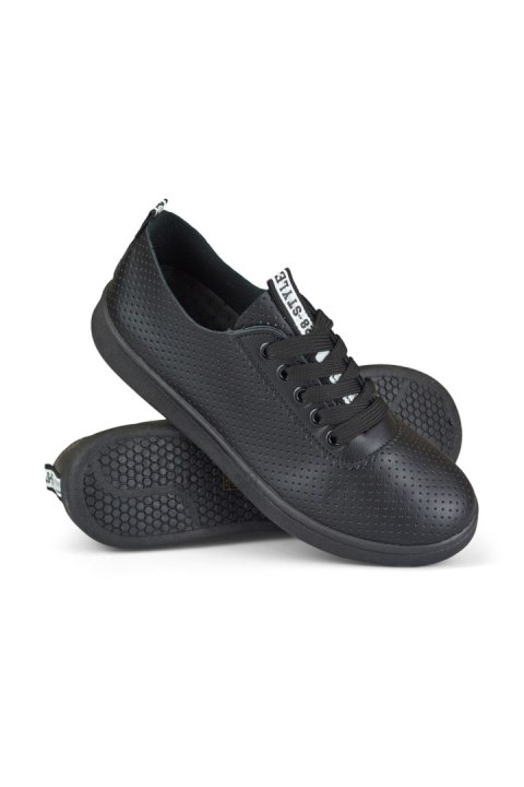 Czarne ażurowe trampki damskie Bellis - 37 Primohurt Czarne ażurowe trampki damskie Bellis - 37 Primohurt
