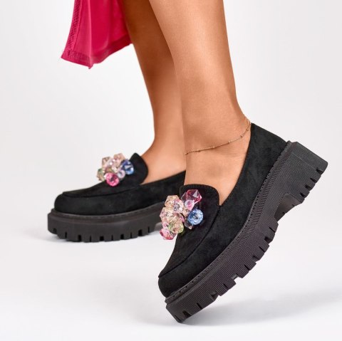 Czarne loafersy z koralikami - 38 Primohurt Czarne loafersy z koralikami - 38 Primohurt