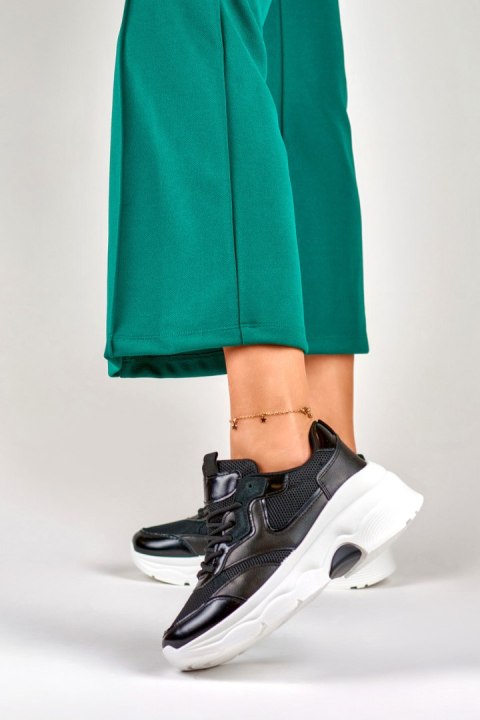Czarne sneakersy na platformie damskie Geori - 38 Primohurt Czarne sneakersy na platformie damskie Geori - 38 Primohurt