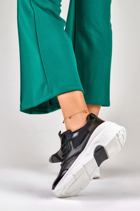 Czarne sneakersy na platformie damskie Geori - 38 Primohurt Czarne sneakersy na platformie damskie Geori - 38 Primohurt