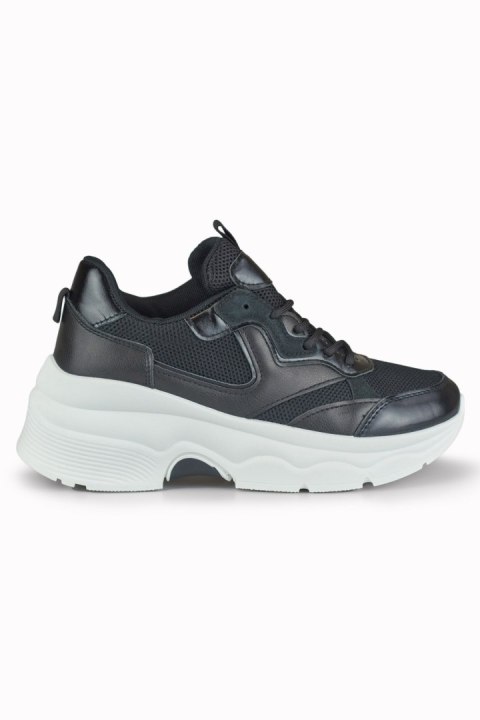 Czarne sneakersy na platformie damskie Geori - 38 Primohurt Czarne sneakersy na platformie damskie Geori - 38 Primohurt