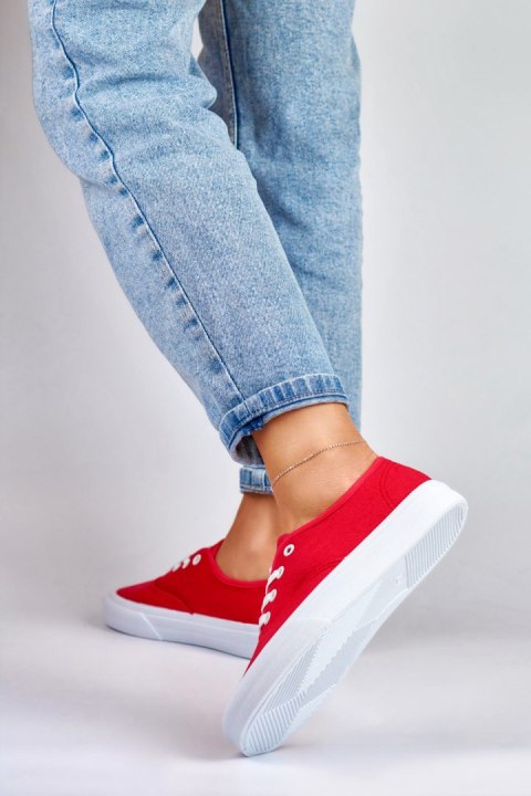 Czerwone trampki damskie - 37 Primohurt Czerwone trampki damskie - 37 Primohurt