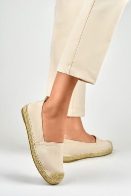 Klasyczne beżowe espadryle damskie - 39 Primohurt