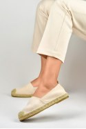 Klasyczne beżowe espadryle damskie - 39 Primohurt